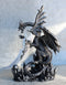 Large Dreamwork Fantasy Obsidian Dragon Statue With Fire Dagger Letter Opener