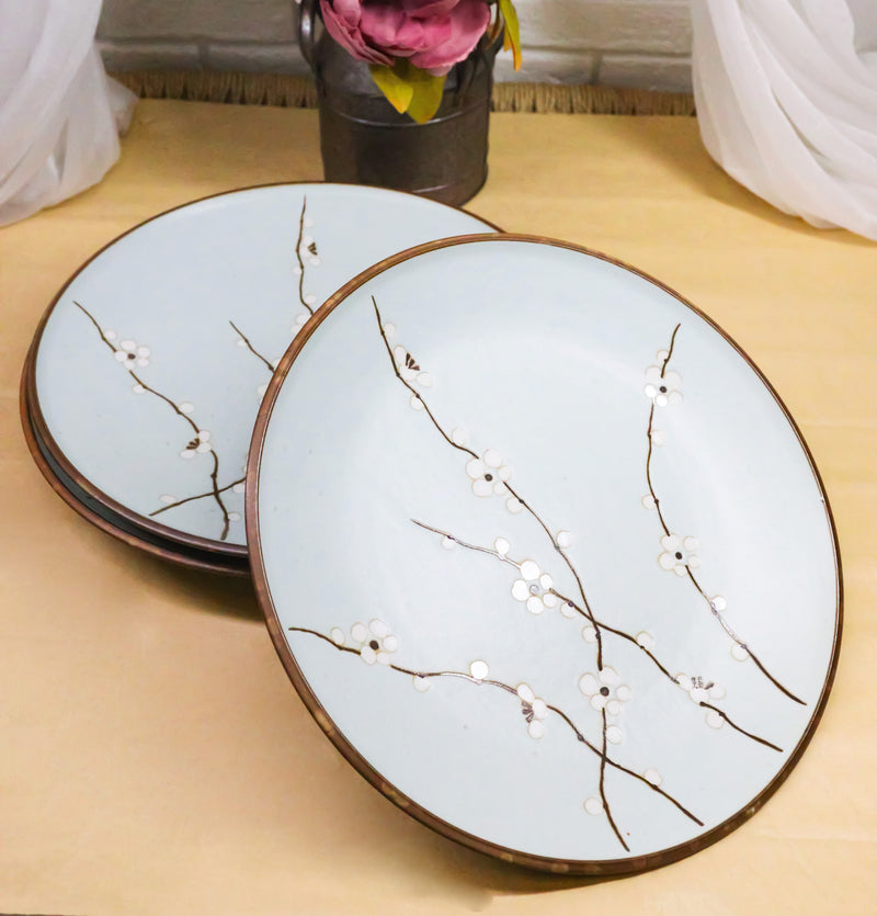 Made In Japan Ceramic Soushun Sakura Cherry Blossoms Large Dinner Plates 11"D
