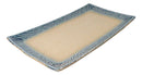 Pack Of 3 Ao Nagashi River Porcelain Long Rectangular Serving Platter 15"X8.5"