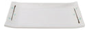 Set Of 6 Modern Yukino Hana Snowflakes Melamine Rectangular Sushi Plates 8.5"L