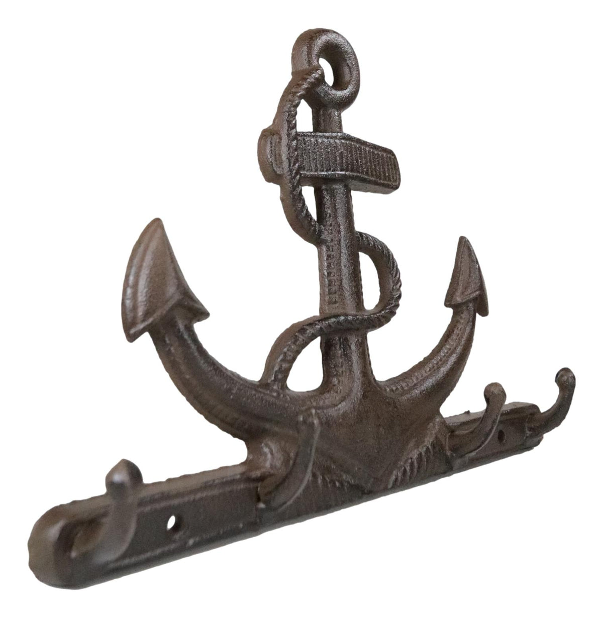 Cast Iron Rustic Sailor Nautical Sea Ship Anchor 4 Pegs Quadruple Wall Hook