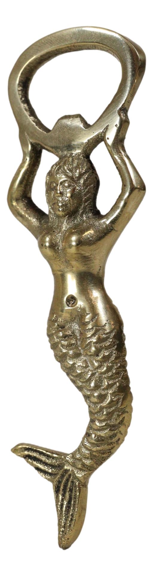 Pack Of 2 Brass Golden Nautical Marine Siren Mermaid Beer Bottle Hand Opener