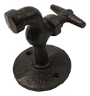 Pack of 4 Cast Iron Rustic Farmhouse Sink Water Faucet Spigot Wall Coat Hooks