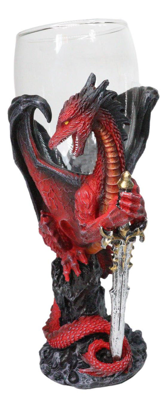 Ruth Thompson Elemental Dragon Widow Blade Sword Glass Wine Goblet Chalice Cup