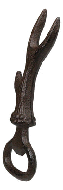 Set Of 2 Rustic Wildlife Cast Iron Stag Deer Antler Hand Beer Bottle Openers
