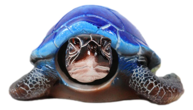 Nautical Ocean Blue Giant Sea Turtle Swimming Bobblehead Figurine Tortoise