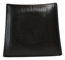 Pack Of 6 Kokuyo Black Collection Curved Square Appetizer Dessert Salad Plates