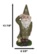 Defend The Homeland USA Patriotic Armed Forces Army Gnome With Squirrel Statue