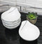 Pack Of 5 Yukino Hana Ceramic Ponzu Sauce Soup Shallow Bowls With Handle 5oz