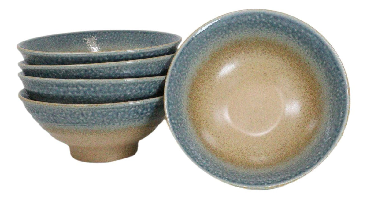 Pack Of 5 Blue River Ao Nagashi Collection Large Ramen Soup Dinner Bowl 40oz