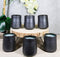 Pack Of 6 Blue Sky And Stars Seikai Reactive Glaze Ceramic Yunomi Tea Cups 9oz