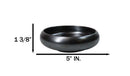 Pack of 6 Black Tetsu Kesho Round Appetizer Salad Banchan Deep Dish Plates 5"D