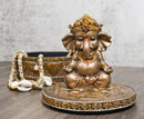 Yoga Ganapati Baby Ganesha In Meditation With Mandala Flower Decor Trinket Box