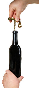 Set Of 2 Whimsical Brass Naughty Peeing Boy Corkscrew Wine Bottle Cork Opener