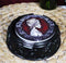 Day Of The Dead Black Floral Scroll Bridal Skeleton Calaveras Couple Coaster Set