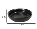 Pack Of 6 Ceramic Kokuyo Black Soy Sauce Oil Condiment Round Dishes Bowls 1.5oz