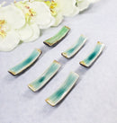 Pack Of 6 Green Midori Kannyu Collection Porcelain Chopsticks Hashioki Rests