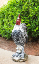 Country Campine Rooster Realistic Farm Rooster Decorative Chicken Sculpture
