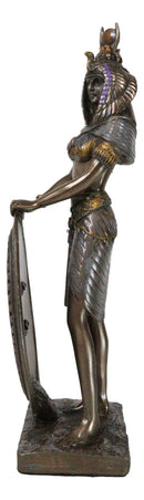 Ebros Standing Isis Statue Egyptian Goddess Bronze Finish Figurine
