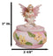 Ebros Colorful Pastel Pink Flower Fairy Daisy Small Round Trinket Jewelry Box Figurine 3.25" High