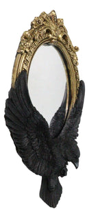 Gothic Golden Baroque Style Raven's Gaze Decorative Vanity Wall Hanging Mirror