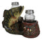 Nautical Fisherman Sea Bass Fishing With Wicker Bags Salt Pepper Shakers Holder