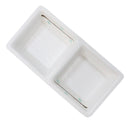 Pack Of 6 Yukino Hana Snowflakes Melamine 2 Partition Condiments Sauce Dishes
