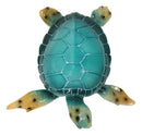 Ocean Colorful LED Lighted Shell Green Giant Sea Turtle Swimming Figurine 10.5"L