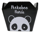 Black Peekaboo Panda Takeout To Go Box Serving Bowl With Chopsticks Set