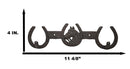 Rustic Western Horse Head With 3 Horseshoes Lucky Charm Double Wall Coat Hook