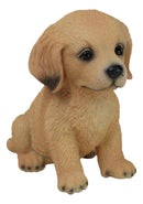 Realistic Sitting Adorable Labrador Puppy Figurine 5.75"H Pet Pal Collectible