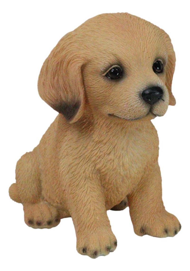 Realistic Sitting Adorable Labrador Puppy Figurine 5.75"H Pet Pal Collectible