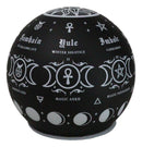 Pagan Calendar Wheel Of The Year Triple Moon Sacred Symbols LED Globe Light
