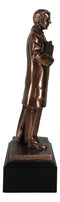 Medical Professional Physician Male Doctor Bronzed Resin Statue With Base Stand