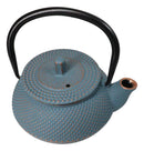 Sky Blue Hobnail Rustic Textured Petite Cast Iron Teapot 10oz Tea Pot