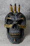 Black And Gold Bullet Shell Casings Punk Mohawk Tribal Tattoo Skull Figurine