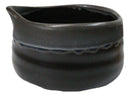 Black And Grey Charcoal Ceramic Japanese Matcha Green Tea Bowl Whisk & Scoop Set