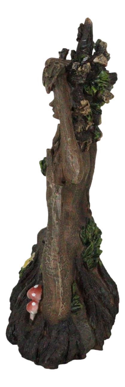 Greenwoman Gaia Dryad Tree Ent Earth Goddess Yoga In Pigeon Pose Zen Figurine