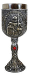 Medieval Sir Swordsman Knight Suit of Armor Wine Drink Goblet Chalice 5oz