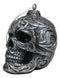 Set of 4 Day Of The Dead Faux Gunmetal Silver Tribal Tattoo Skull Tree Ornaments