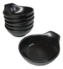Pack Of 6 Black Kokuyo Minimalist Small Ponzu Tonsui Salad Bowls With Handle 5oz