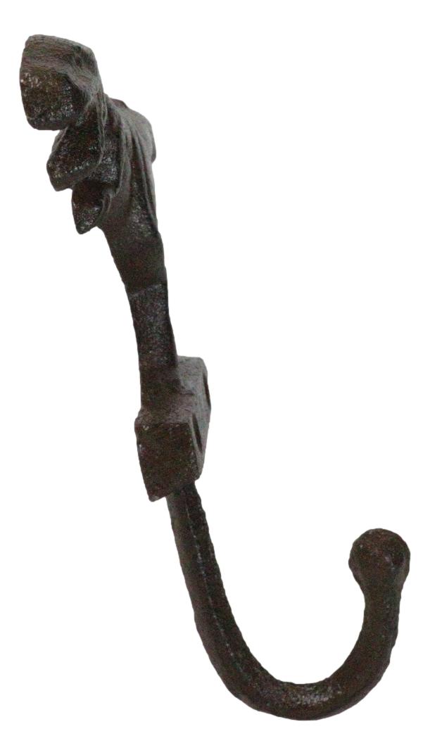 Pack Of 3 Cast Iron Rustic Jurassic T-Rex Dinosaur Wall Hook Key Leash Holders