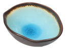 Pack Of 6 Blue Aozora Kannyu Porcelain Irregular Shaped Small Rice Bowls 10oz