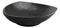 Set Of 5 Charcoal Grey Hakumu Ceramic Appetizer Salad Triangular Deep Plates