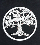 White 24"D Oversized Celtic Tree of Life Medallion Metal Wall Circle Plaque