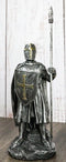 Medieval Suit Of Armor Crusader Knight With Spear Javelin And Shield Figurine