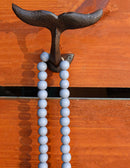 Set of 2 Cast Iron Nautical Baleen Blue Whale Tail Wall Coat Hooks Rust Bronze