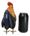Rustic Western Proud Country Chicken Rooster In Stately Pose Figurine 8"Tall