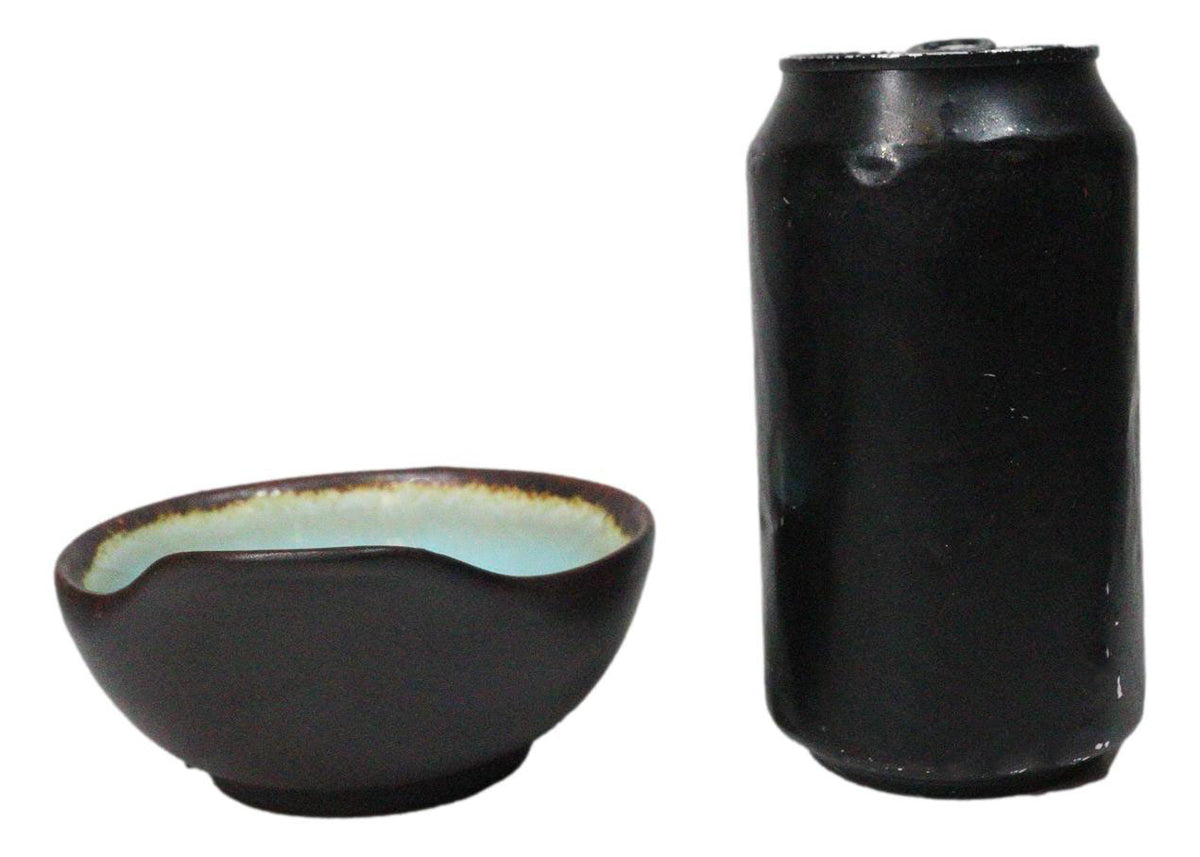 Pack Of 5 Blue Aozora Kannyu Small Ponzu Tonsui Miso Soup Bowls With Handle 5oz