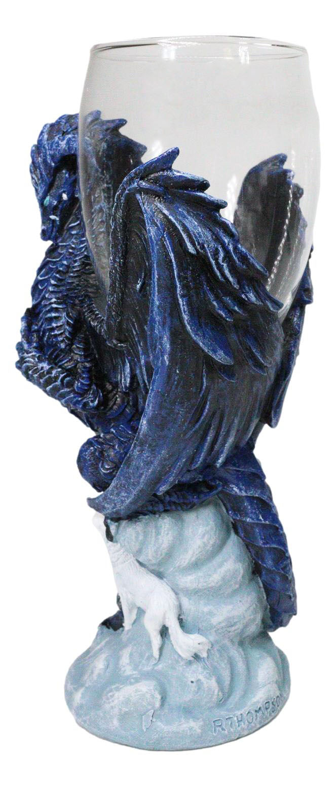 Ruth Thompson Elemental Dragon Alpha Blade Sword Glass Wine Goblet Chalice Cup